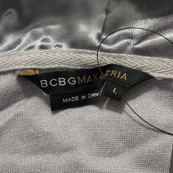 BCBGMaxAzria Silver Fabric with Black Label Size L - Picture 3 of 16
